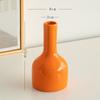 Shu men vaso decorativo de cerâmica laranja para flores secas conjunto de flores artificiais arranjo de flores para mesa de sala de estar quarto decoração de flores