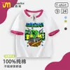 Camisetas de Manga Corta de Algodón 100% para Niños y Niñas de Minecraft, para Primavera, Verano y Otoño, Niños Mayores y Estudiantes