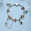 Pulseras de Navidad al por mayor Moda Europea y Americana Tendencia Papá Noel Copo de Nieve Campana Metal Estilo Frío Pulseras Festivas