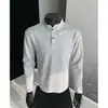 Moletom com Gola Henley Estilo Americano Transfronteiriço Masculino e Feminino Nova Coleção Primavera e Outono 2026 Solto Manga Longa Versátil de Alta Qualidade