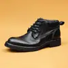 [Entrega en 5 Días] Botas de Piel de Caballo para Hombre Lavadas Goodyear Hechas a Mano Retro Amei Caqui Botas de Trabajo
