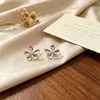 Pendientes Europeos y Americanos de Acero Inoxidable, Pendientes de Flor en Forma de Corazón en Forma de U, Exquisitos Pendientes Mini Elegantes Dulces para Citas, Pendientes de Plata de Ley 999