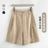 Shorts Casuais para Mulheres, Novo Estilo de Verão 2026, Calças de Linho Tencel Resistentes a Amassados, Calças Finas de Corte A para Tamanhos Pequenos