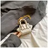 Bolsa Infantil Cor Sólida Simples e Estilosa Estilo Coreano, Nova Bolsa de Ombro Mini com Corrente, Bolsa de Mão Versátil, Bolsa Transversal Leve