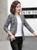 Chaqueta de Traje Pequeña a Cuadros para Mujer Manga Larga Otoño 2023 Nuevo Casual Coreano Chic Traje Superior