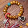 Pulsera de Hueso de Vaca Estilo Tíbet con Incrustaciones de Swastika, Cuentas Dzi de Plata Tibetana de Mano y Accesorios de Turquesa, Venta al por Mayor desde el Fabricante