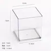 Vaso de Flor de Acrílico Transparente Espessado Quadrado Hidropônico Tulipa Verde Flor Suculenta Arranjo de Flores Cilindro Quadrado Pequenos Ornamentos