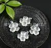 Colgante Flor de Cinco Pétalos de Calcedonia Blanca Tipo Hielo, Ágata Natural de Doble Cara Tipo Hielo de Alta Calidad, Nuevo Estilo Chino Estilo Nacional Símbolo de Riqueza Colgante Joyería