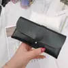 Estojo para óculos de sol couro macio padrão lichia fecho de couro estojo para óculos preto branco manchado
