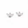 Brincos de Trevo com Strass de Luxo Leve Transfronteiriços, Brincos de Design Exclusivo, Brincos Versáteis Fofos de Alta Qualidade para Mulheres Atacado