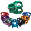 Guidão vertical oco para mountain bike, guidão vertical curto de redução de velocidade para bicicleta de estrada, acessórios de guidão vertical oco em liga de alumínio 31,8 mm