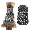 Fabricantes casuais quentes cáqui cinza estampa de leopardo gola alta suéter para pet outono e inverno Teddy Sherina roupas