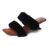 Pantuflas esponjosas únicas de tacón de cuña con punta cuadrada para mujer, nueva moda de otoño 2026, pantuflas de algodón de tacón alto con una sola tira