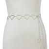 Cross-border nova mulher decorativa de metal fino cadeia de cintura moda simples all-match pêssego coração cinto de amor em estoque atacado