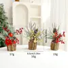 Venda Quente Transfronteiriça Mini Enfeites de Árvore de Natal Decoração de Natal Simulação Árvore com Tronco de Casca de PE em estoque Atacado