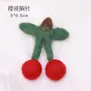 Estilo Ins Broche Fofo de Feltro de Lã Uva Desenho Animado Estéreo Cereja Alfinete Acessórios de Roupas de Pelúcia Poke Poke Divertido