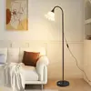 Lámpara de pie Wind Usada para Sala de Estar Lateral de Sofá Almacenamiento Integrado Lámpara de Escritorio de Pie de Hierro Forjado Lámpara Decorativa de Dormitorio