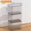 Caixa de Armazenamento Transparente Doméstica de Mesa Grande Capacidade Caixa de Armazenamento de Roupas Armazenamento de Brinquedos Plástico Grande Espessada Caixa de Armazenamento