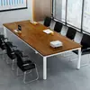 Mesa de conferência, mesa longa, mesa de escritório retangular moderna e simples, mesa de negociação, mesa longa, bancada de trabalho, mesa de treinamento de funcionários