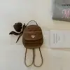 Mochila acolchada con cadena estilo coreano, nueva colección otoño 2026, mochila elegante y única, bolso de mano sencillo