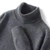 Suéter de Lã Novo Outono e Inverno Masculino Gola Alta Pulôver Manga Longa Masculino Solto Grosso Quente Tricô Camada Base