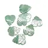 Folhas e pétalas de jade 26x30mm aventurina natural folhas grampo de cabelo estilo antigo DIY grampo de jade acessório de flor