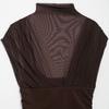 Outono de 2025 Nova Roupa Feminina Transfronteiriça Europeia e Americana Elegante Moda Vestido com Retalhos de Tule W085 260999