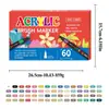 Conjunto de Marcadores Acrílicos com Ponta Macia 168 Cores Canetas de Desenho Líquido Direto para Cartazes Feitos à Mão, Colorir e Grafite para Estudantes