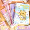 Cuaderno de espiral Cuaderno A7 Engrosado Lindo Ins de Alta Apariencia Bolsillo con solapa para llevar en la ropa Cuaderno Estudiante Mini Bloc de notas