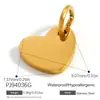 Yuhui Aço Titânio Transfronteiriço DIY Acessórios para Joias Peça Geométrica Quadrada em Forma de Coração Pingente Banhado a Ouro Peças DIY