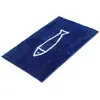 Alfombra de Piso con Pez de Dibujos Animados Transfronteriza, Felpudo Absorbente para Baño, Felpudo de Entrada Fácil de Cuidar, Alfombra de Imitación Cachemira para Sala de Estar