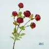 Arreglo Floral Artificial de Alta Gama Realista con 6 Rosas Elsa de una Sola Flor para Decoración Floral de Sala de Estar