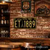Artesanato em metal de placas de carro vintage europeias e americanas transfronteiriças, placas de estanho sem moldura, placas de publicidade, pinturas decorativas