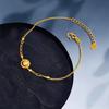 Pulsera de cuentas de ojo de gato de la suerte de oro de Vietnam para mujer Pulsera de lujo ligero de alta calidad Pulsera elegante de moda versátil al por mayor