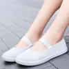 Sapato Branco para Enfermagem com Estampa de Grou Branco Novo Sapato Feminino Branco Solado Macio Antiderrapante Sapatos de Beleza Fundo Plano Verão Antiodor Respirável Enfermeira Pequeno Branco