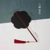 Abanico de Caligrafía con Espacio en Blanco para Escribir, Abanico Pintado a Mano por Ambos Lados, Estilo Hanfu, Estilo Antiguo, Abanico con Borla, Arte de Bambú