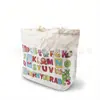 Bolsa de Lona Blanca de 12 Pulgadas, Gran Capacidad, Bolsa Original para el Día a Día, Personalizable con Diseños Impresos, Impresión UV, Impresión Digital