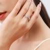 Anillo de Margarita de Plata de Ley S925 para Mujer Estilo Coreano Moda Lujo Ligero Anillo de Micro Diamante Celebridad de Internet Regalo del Día de San Valentín