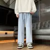 Atacado transfronteiriço de jeans novos estilo high street americano para primavera/verão, corte reto solto, para homens, do Sudeste Asiático