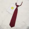 Algodão Poliéster Preguiçoso JK Gravata Pequena Grátis Preto Vermelho Vinho Azul Marinho Cor Sólida Mistura Coreana Estudante Básico Uniforme Escolar Turma