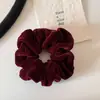 Uso Diario ~ Estilo Perezoso Scrunchie de Terciopelo de Color Sólido para Mujer, Diadema Elástica Alta para Cola de Caballo y Moño, Accesorio para el Cabello