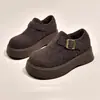 Novos Sapatos de Algodão Birkenstock 2026 para Mulheres, Slip-Ons de Lã para o Inverno, Mocasins Populares com Solado Grosso para Aumentar a Altura e Manter Aquecida para Mulheres