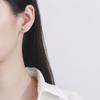 Arete de Bola de Hilo Trenzado para Mujer Plata Esterlina 925 Simple ins Diseño Nicho Sentido Hebilla de Tornillo Joyería