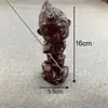 Adorno de Gato Curioso de Boj Lindo Animal Creativo Mini Juguete de Gato de Madera Pieza de Mano Regalo de Cumpleaños