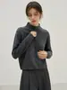 Nuevo Suéter Básico de Punto Holgado con Cuello Medio Abotonado y Diseño Sencillo para Mujer Otoño 2026