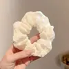 Goma para el pelo floral marrón, elegante y a la moda, con diseño de cuadros para mujer, nuevo estilo 2026, accesorio para el pelo de tela de alta calidad