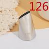 126# boca de pétalo de rosa boquilla para crema de pastelería acero inoxidable 304 herramienta DIY para hornear pasteles mediana
