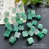 Jasmim Osmanthus 12mm Jade Natural com Fio Dourado Jade Dongling Jade Africano Furo Central Botão de Flor de Osmanthus Acessórios para Pulseira Colar DIY