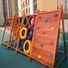 Estructura de Escalada de Jardín de Niños Exterior Puente Estructura de Escalada Integración Sensorial Física Juguete Grande Tobogán de Madera para Niños Fabricante