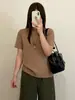 Top versátil de cuello medio alto, manga tres cuartos, para mujer de talla grande, otoño 2026, adecuado para mujeres de talla grande, se puede usar como capa exterior o como capa interior, suéter de punto 22872